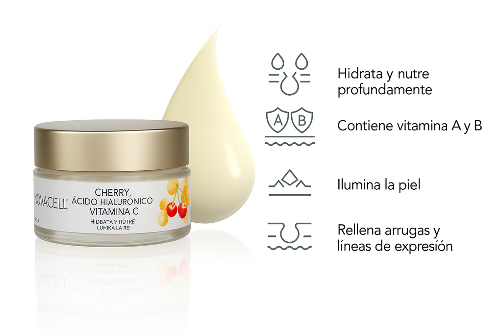 Crema Hidratante Facial con Vitamina C y Ácido Hialurónico