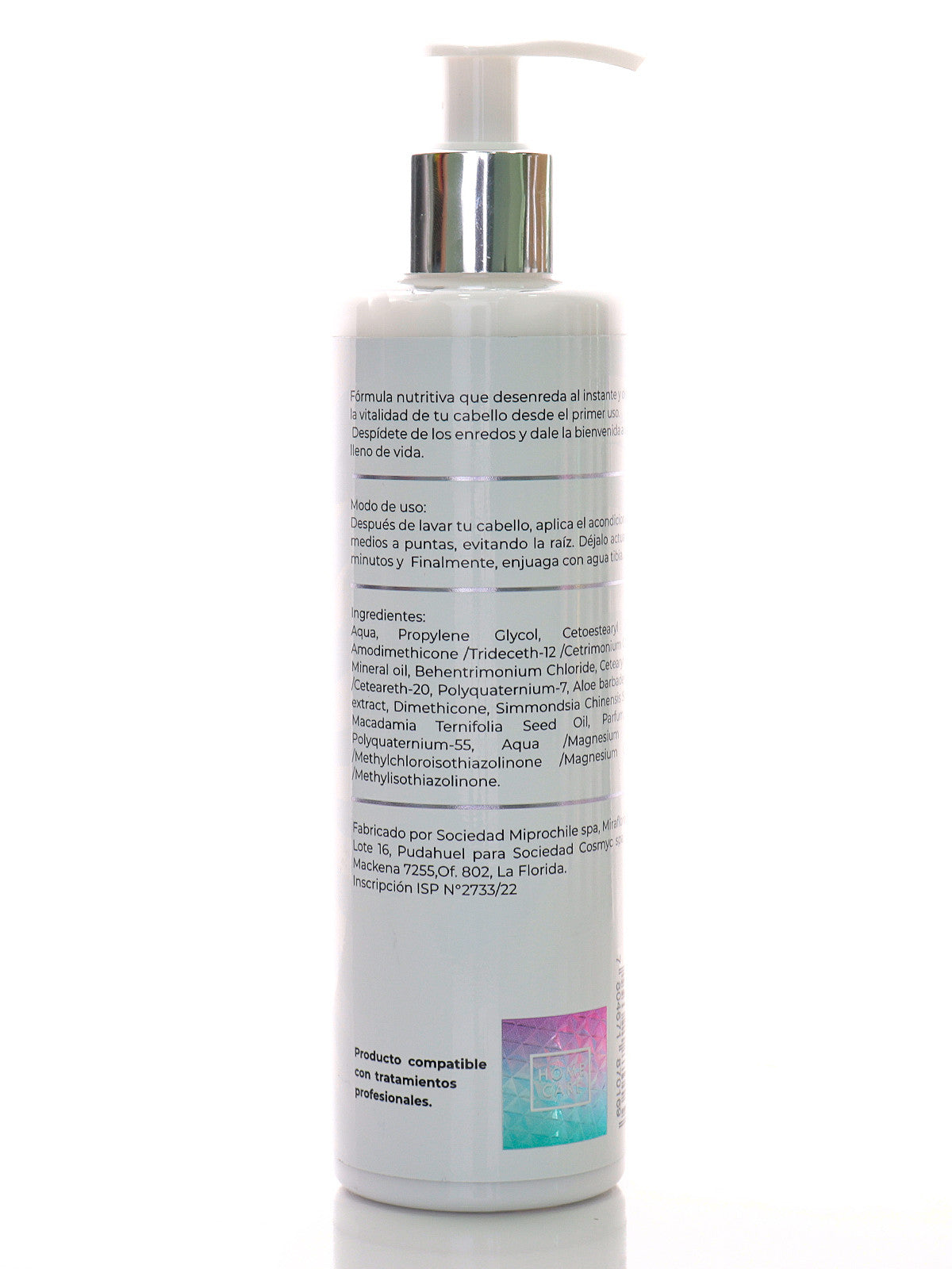 acondicionador sin sal efecto espejo 350ml chile